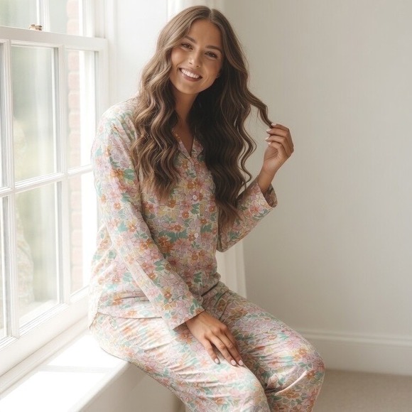 Piyama Other - Piyama PJ Set Bright Bloom - Long Sleeve Top & Pants - Size Small (4-6) NWT